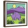 Rhinoceros-Denny Driver-Framed Giclee Print