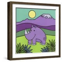 Rhinoceros-Denny Driver-Framed Giclee Print