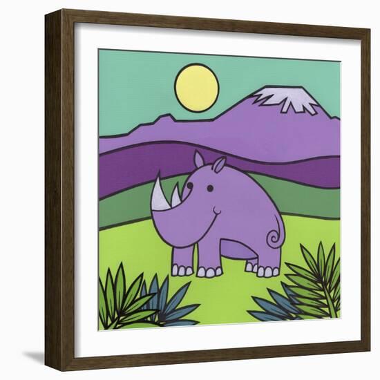 Rhinoceros-Denny Driver-Framed Giclee Print