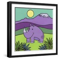 Rhinoceros-Denny Driver-Framed Giclee Print