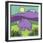 Rhinoceros-Denny Driver-Framed Giclee Print