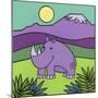 Rhinoceros-Denny Driver-Mounted Giclee Print