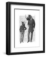 Rhinos Fathers Day-Fab Funky-Framed Art Print