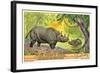 Rhinos in the Congo-null-Framed Art Print