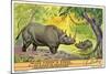 Rhinos in the Congo-null-Mounted Art Print