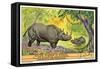 Rhinos in the Congo-null-Framed Stretched Canvas