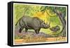 Rhinos in the Congo-null-Framed Stretched Canvas