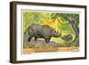 Rhinos in the Congo-null-Framed Art Print