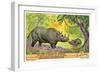 Rhinos in the Congo-null-Framed Art Print