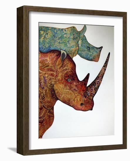 Rhinos-Oxana Zaika-Framed Giclee Print