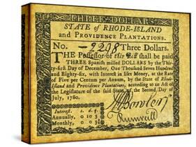 Rhode Island Banknote-null-Stretched Canvas