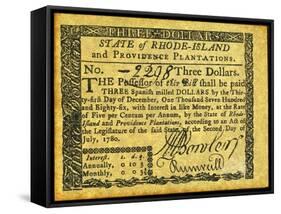 Rhode Island Banknote-null-Framed Stretched Canvas