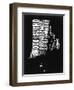 Rhode Island Black and White Map-NaxArt-Framed Art Print