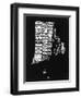 Rhode Island Black and White Map-NaxArt-Framed Art Print