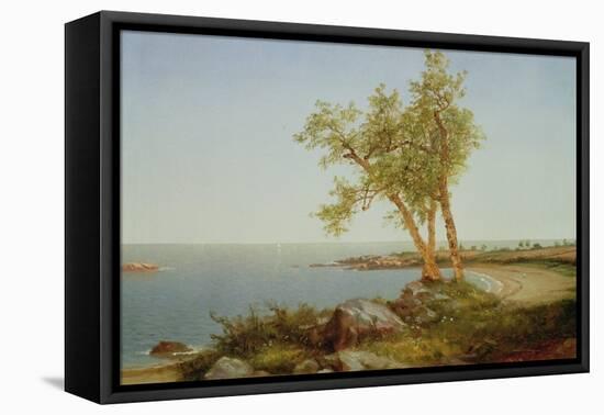 Rhode Island Coast, New England-John Frederick Kensett-Framed Stretched Canvas