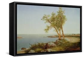 Rhode Island Coast, New England-John Frederick Kensett-Framed Stretched Canvas