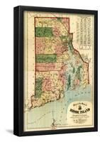 Rhode Island - Panoramic Map-null-Framed Poster