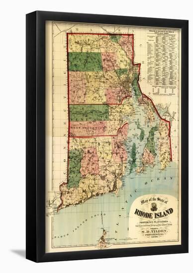 Rhode Island - Panoramic Map-null-Framed Poster