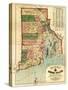 Rhode Island - Panoramic Map-Lantern Press-Stretched Canvas