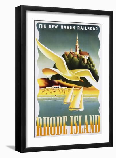 Rhode Island Poster-Ben Nason-Framed Giclee Print