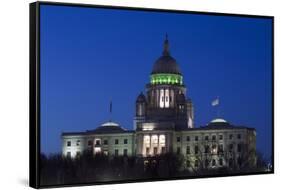 Rhode Island State Capitol at Dusk, Providence, Rhode Island, 03.18.2014-Joseph Sohm-Framed Stretched Canvas