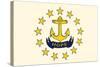 Rhode Island State Flag-Lantern Press-Stretched Canvas