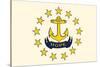 Rhode Island State Flag-Lantern Press-Stretched Canvas