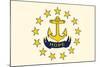 Rhode Island State Flag-Lantern Press-Mounted Art Print