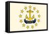 Rhode Island State Flag-Lantern Press-Framed Stretched Canvas