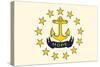 Rhode Island State Flag-Lantern Press-Stretched Canvas