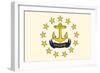 Rhode Island State Flag-Lantern Press-Framed Art Print