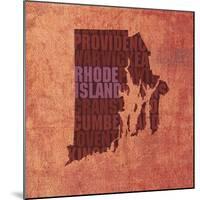 Rhode Island State Words-David Bowman-Mounted Giclee Print