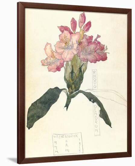 Rhodendron-Charles Rennie Mackintosh-Framed Premium Giclee Print