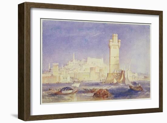 Rhodes, C.1823-24 (W/C and Bodycolour on Paper)-J. M. W. Turner-Framed Giclee Print