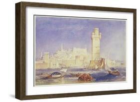 Rhodes, C.1823-24 (W/C and Bodycolour on Paper)-J. M. W. Turner-Framed Giclee Print