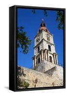 Rhodes Clock Tower, Rhodes City, Rhodes, Dodecanese, Greek Islands, Greece, Europe-Tuul-Framed Stretched Canvas