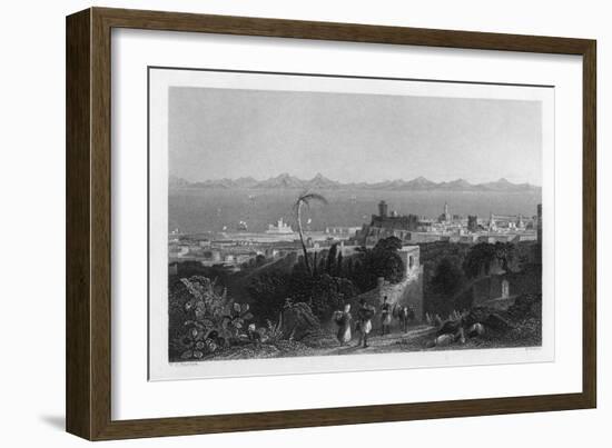 Rhodes, from the Heights Near Sir Sidney Smith's Villa, 1841-W Wallis-Framed Giclee Print