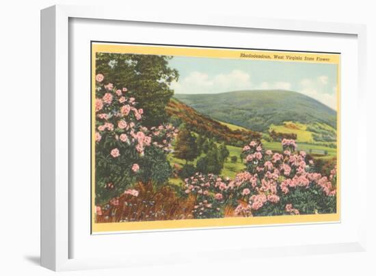 Rhododendron, State Flower of West Virginia-null-Framed Art Print