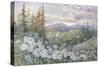 Rhododendrons and Butterflies-Marion Ellis Rowan-Stretched Canvas