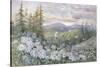 Rhododendrons and Butterflies-Marion Ellis Rowan-Stretched Canvas