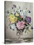 Rhododendrons, Azaleas and Columbine in a Glass Vase-Albert Williams-Stretched Canvas