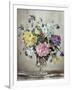 Rhododendrons, Azaleas and Columbine in a Glass Vase-Albert Williams-Framed Giclee Print