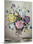 Rhododendrons, Azaleas and Columbine in a Glass Vase-Albert Williams-Mounted Giclee Print