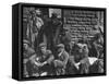 Rhondda Valley Miners Waiting For Their Bus-William Vandivert-Framed Stretched Canvas