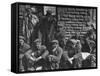 Rhondda Valley Miners Waiting For Their Bus-William Vandivert-Framed Stretched Canvas