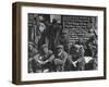 Rhondda Valley Miners Waiting For Their Bus-William Vandivert-Framed Photographic Print