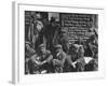 Rhondda Valley Miners Waiting For Their Bus-William Vandivert-Framed Photographic Print