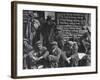 Rhondda Valley Miners Waiting For Their Bus-William Vandivert-Framed Photographic Print