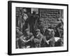 Rhondda Valley Miners Waiting For Their Bus-William Vandivert-Framed Photographic Print