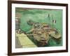 Rhonebarken, (Les Bateaux Amarrés), 1888-Vincent van Gogh-Framed Giclee Print